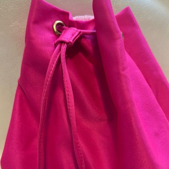 Prada Pink Velvet Backpack with Drawstring Closure - Picture 3 of 11